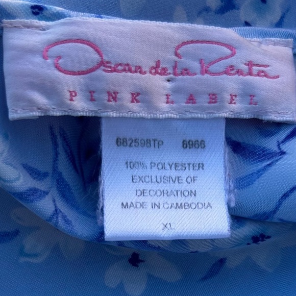 Oscar De La Renta Pink Label XL Chemise - Picture 5 of 5